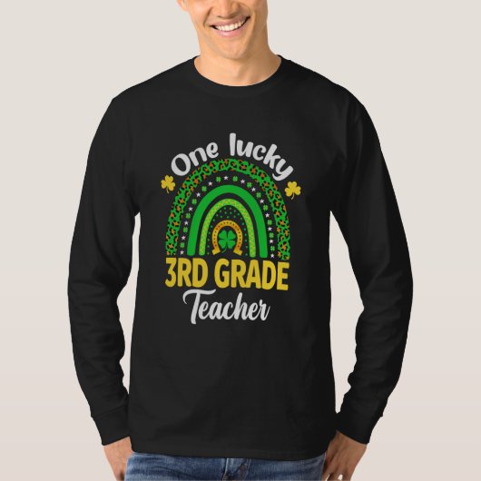 T-shirt One Lucky 3rd Grade Teacher Shamrock St Patrick's  (Devant)