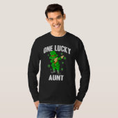 T-shirt One Lucky Aunt St Patricks Day Dabbing Leprechaun  (Devant entier)
