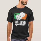T-shirt One Lucky Auntie Dice Game Family Group Matching (Devant)