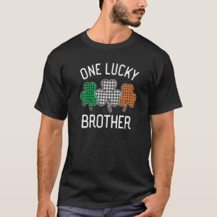 T-shirt One Lucky Brother St Patrick's Day Irish Flag Plai