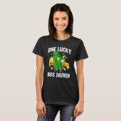 T-shirt One Lucky Bus Driver St Patricks Day Dabbing Lepre (Devant entier)