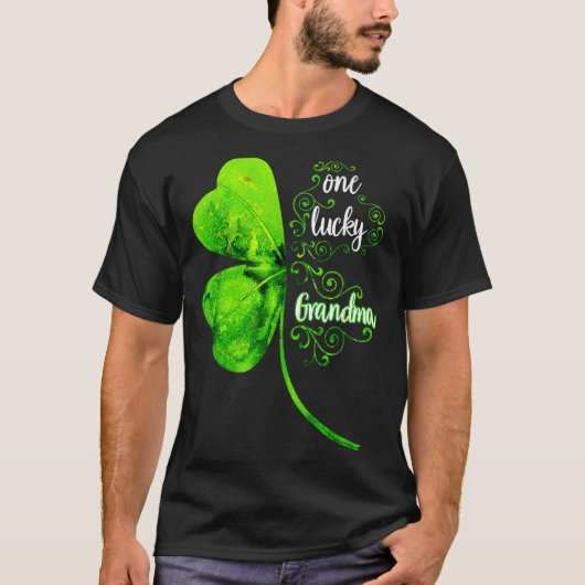 T-shirt One Lucky Grandma Shamrock Grandma St Patricks Day (Devant)