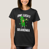 T-shirt One Lucky Grandma St Patricks Day Dabbing Leprecha (Devant)