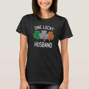 T-shirt One Lucky Husband St Patrick's Day Irish Flag Plai