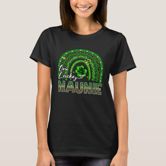 T-shirt One Lucky Naunie  Shamrock Rainbow St Patrick s Da (Devant)