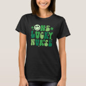 T-shirt One Lucky Nurse Shamrock Groovy Irish Happy St Pat (Devant)