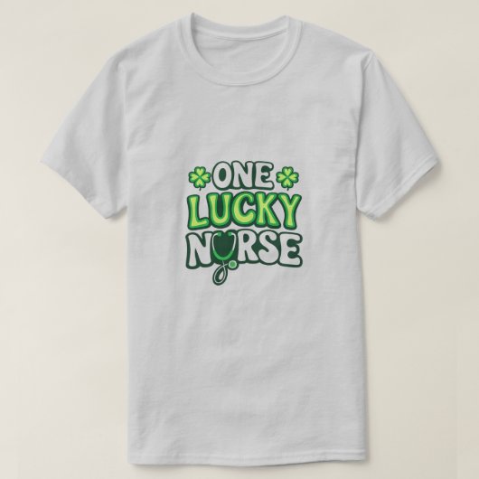 T-shirt One Lucky Nurse – St. Patrick’s Day Nurse Design (Design devant)