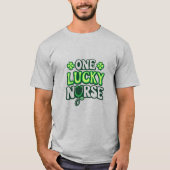 T-shirt One Lucky Nurse – St. Patrick’s Day Nurse Design (Devant)