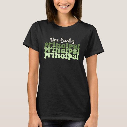 T-shirt One Lucky Principal Retro St Patricks Day Principa (Devant)