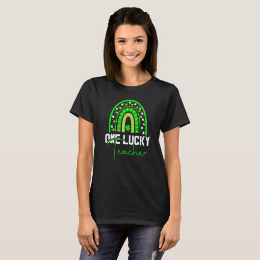 T-shirt One Lucky Shamrock Teacher St Patricku2019s Day 1 (Devant entier)
