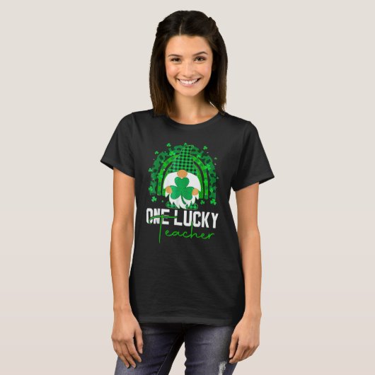 T-shirt One Lucky Shamrock Teacher St Patricku2019s Day 1 (Devant entier)