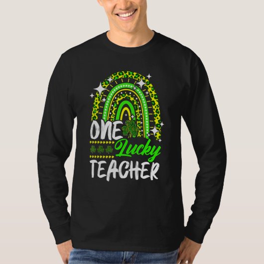 T-shirt One Lucky Shamrock Teacher St Patricku2019s Day Le (Devant)
