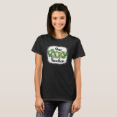 T-shirt One Lucky Teacher Irish Gnome Leopard Patricks Day (Devant entier)
