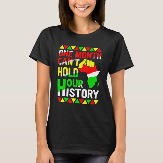 T-shirt One Month Can't Hold Our History African Black His (Devant)