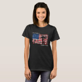 T-shirt One Nation Under God Christian Cross American Flag (Devant entier)