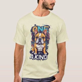 T-shirt One Of A Kind Dog Portrait With Bold Colors