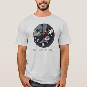 T-shirt One Planet One Chance - Jour des terres (Texture d