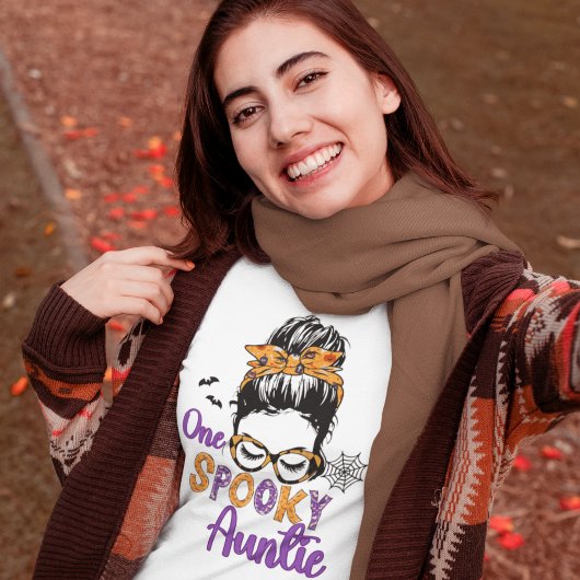 T-shirt One Spooky Auntie Funny Halloween Aunt