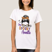 T-shirt One Spooky Auntie Funny Halloween Aunt (Devant)
