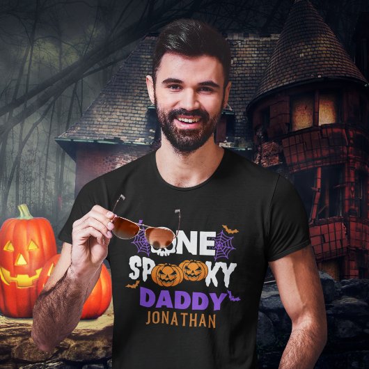 T-shirt One Spooky Daddy, Fun Halloween Family