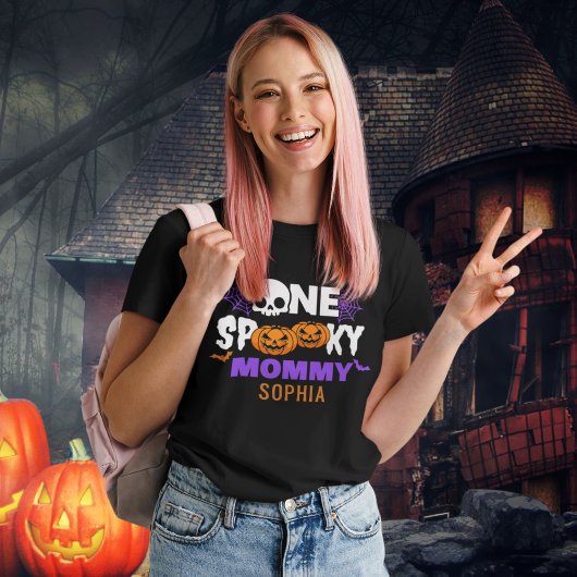 T-shirt One Spooky Mommy, Fun Halloween Family