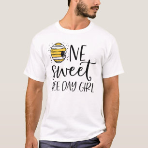 T-shirt One Sweet Bee Day Girl Funny Printemps Anniversair