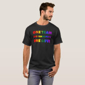 T-shirt One Team One Community One Love Lgbtq Rainbow Flag (Devant entier)