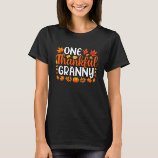 T-shirt One Thankful Granny Funny Fall Autumn Thanksgiving