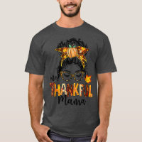 One Thankful Mama Funny Messy Bun Fall Autumn Than