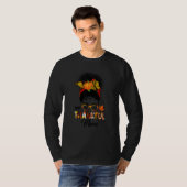 T-shirt One Thankful Mama Messy Bun Fall Autumn Thanksgiv (Devant entier)