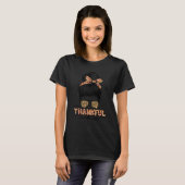 T-shirt One Thankful Mamaw Messy Bun Women Fall Thanksgiv (Devant entier)