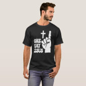 T-shirt One Way Jesus People Christian Revolution Finger U (Devant entier)