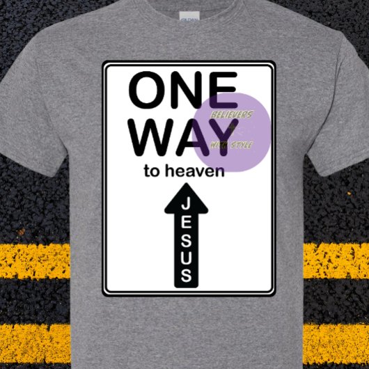 T-shirt One Way - Jésus - signalisation routière - chrétie