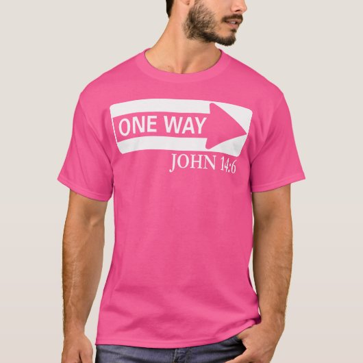 T-shirt One Way John 146 Jesus Christian Christmas (Devant)
