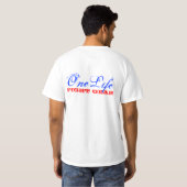 T-shirt OneLifeRedWhiteBlue (Dos entier)
