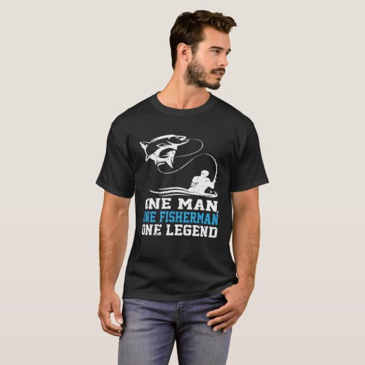 T-shirt Oneman One Fisherman One Legend Catching Line Hook (Devant entier)