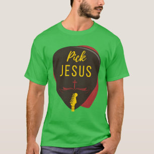 T-shirt Onglet de guitare Jésus Musique chrétienne Pasteur