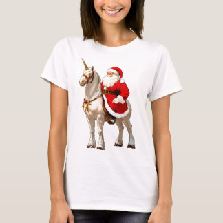 T-shirt Onglet Licorne de Noël / Santa