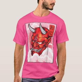 T-shirt Oni Mask Demon Mask Yokai Kawaii Japanese Aestheti