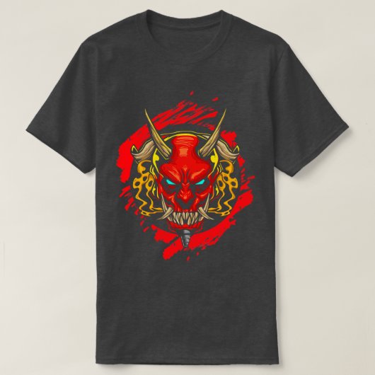 T-shirt Oni Masque Japonais Démon Oni (Design devant)