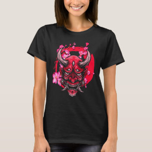 T-shirt Oni Masque Sakura Fleurs Style esthétique Japon Va