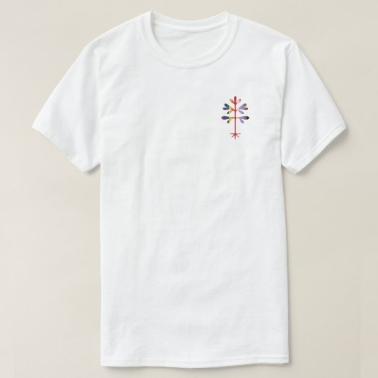 T-shirt Onisex Poche Emblem Fierté agrafeuse Tee (Design devant)