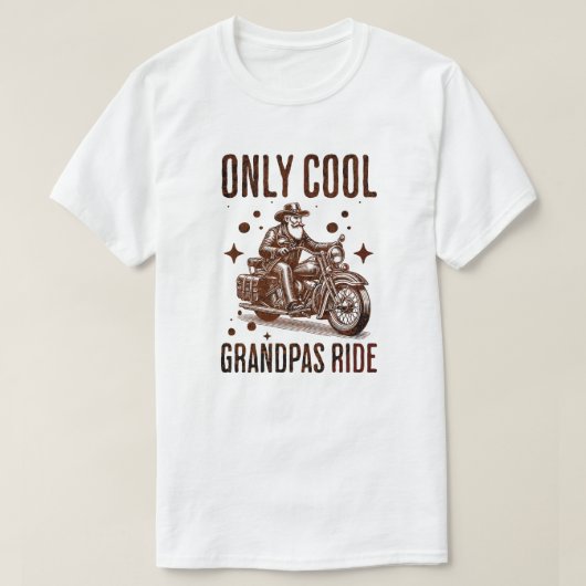 T-shirt Only Cool Grandpas Ride - Funny Biker Grandpa (Design devant)