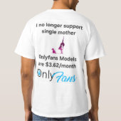 T-shirt Onlyfans contre mères célibataires (Dos)