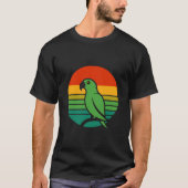 T-shirt ontwerp, Green Parrot Illustratie (Voorkant)