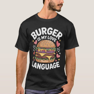 T-shirt ontwerp met grappige quote voor hamburgerl