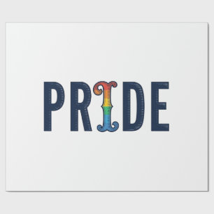 T-Shirt Ontwerp met Retro Pride Regenboog Letterty Cadeaupapier