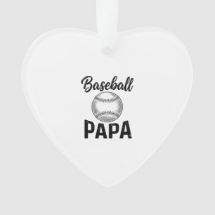 T-shirt ontwerp met vintage gravure Baseball Papa_ Ornament