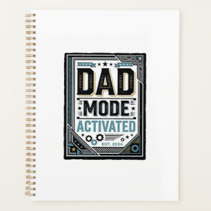 T-shirt ontwerp met vintage gravure 'Dad Mode geac Planner