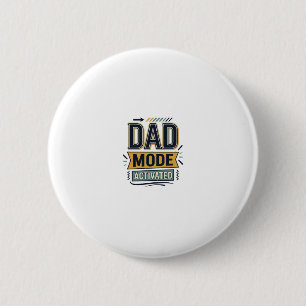 T-shirt ontwerp met vintage gravure 'Dad Mode geac Ronde Button 5,7 Cm